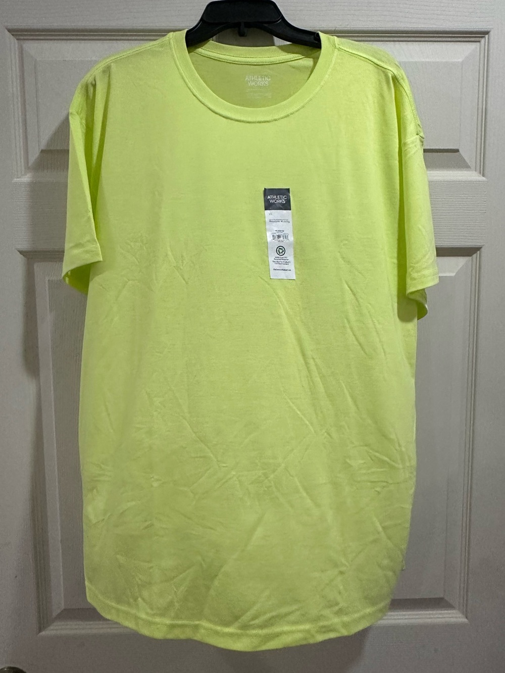 Athletic Works Neon Yellow Short Sleeve Crew T-Shirt